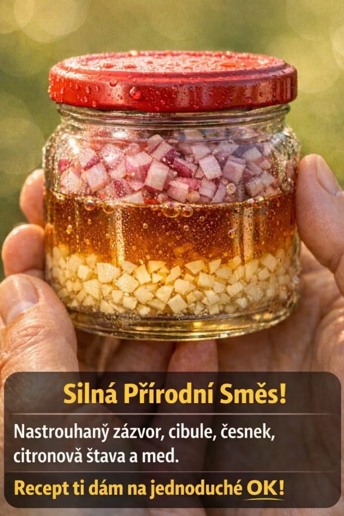 Silná přírodní směs: zázvor, cibule, česnek, citron a med