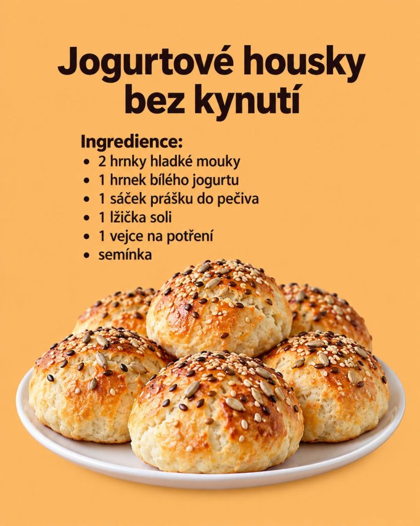 Jogurtové housky bez kynutí