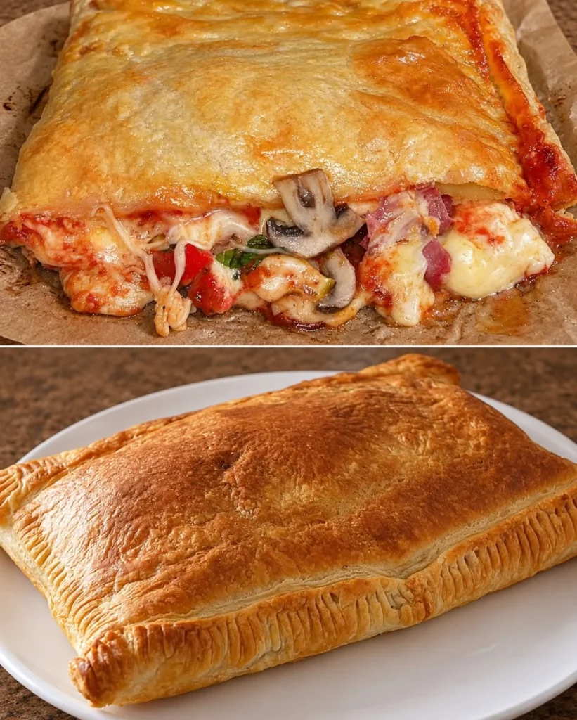 Taštičky z listového těsta ve stylu pizzy se salámem a sýrem